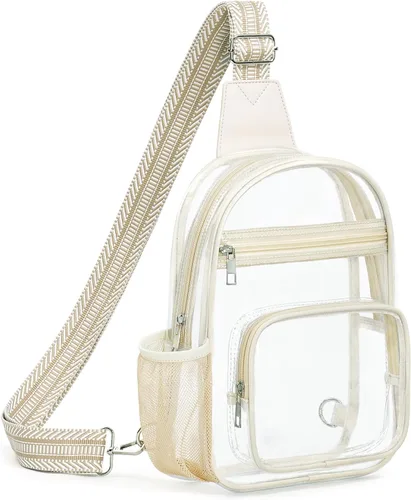 Bolsa transparente para eventos de estadio, monederos transparentes para mujeres y hombres, bolsa cruzada transparente, mochila grande transparente