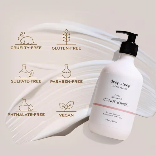 Miniatura 6 de Deep Steep Acondicionador hidratante de volumen de aceite de argán, 17 onzas, acondicionador hidratante con aloe vera, aceite de marula, proteína