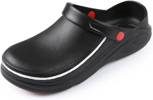 Zapatos de chef para hombre, antideslizantes, resistentes al aceite, impermeables, zapatos de trabajo de seguridad, cómodos zapatos de enfermería