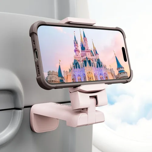 Miniatura 15 de Klearlook - Paquete de 2 soportes universales para teléfono de avión, rotación de 360 grados, soporte de teléfono esencial de viaje para escritorio
