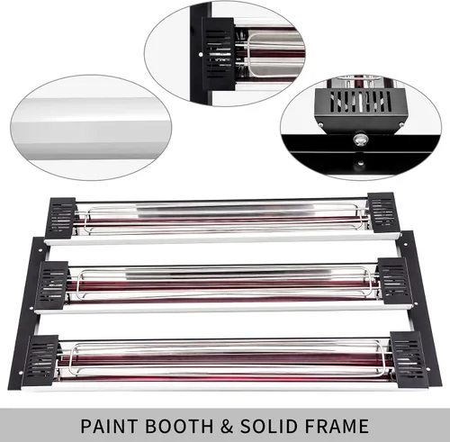 Miniatura 2 de Lámpara de curado de pintura infrarroja 3000 W 110 V lámpara de calor infrarrojo de onda corta para reparación de carrocería de automóvil, sistemas