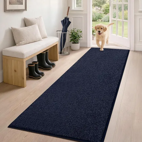 Miniatura 30 de PURRUGS Alfombra de área de fácil cuidado de 4 x 6 pies, antideslizante, lavable a máquina, tapete para puerta de perro, resistente a las manchas