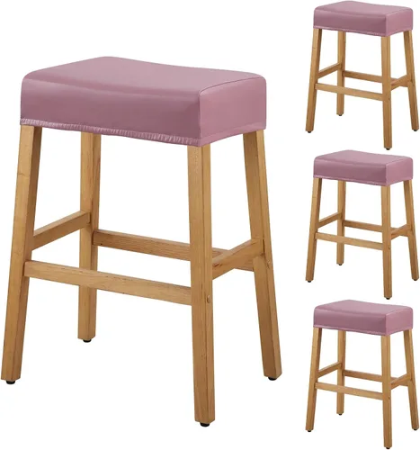 Miniatura 41 de YISUN Fundas de taburete rectangulares, paquete de 2 fundas elásticas impermeables para asiento de silla de montar, taburetes de bar, sillas de bar