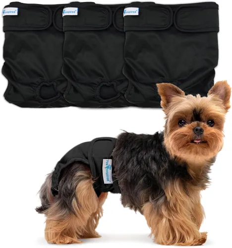 Miniatura 8 de Paw Inspired Pañales lavables y reutilizables para perras, pañales de tela para perros, incontinencia para perros (surtido (forro blanco), L