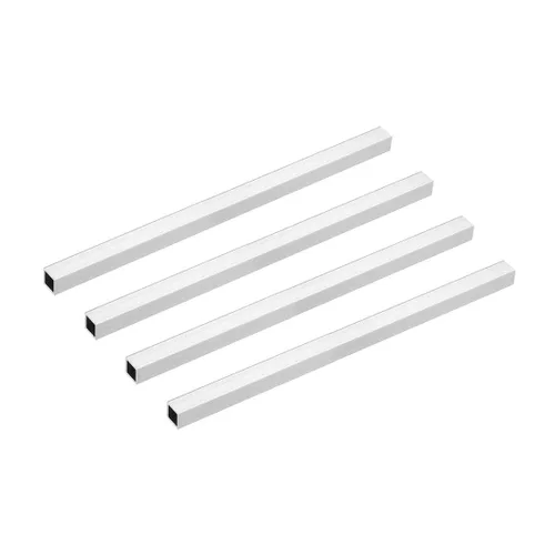 Miniatura 6 de uxcell Tubo cuadrado de aluminio 6063, 6mmx6mmx1mm de espesor de pared, 200mm de longitud, tubo de tubería recta sin costuras, 4 piezas