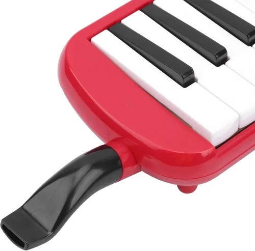 Miniatura 11 de Melódica para principiantes de 32 llaves, portátil con bolsa de transporte, boquilla de corneta, entrenamiento musical para niños, rojo