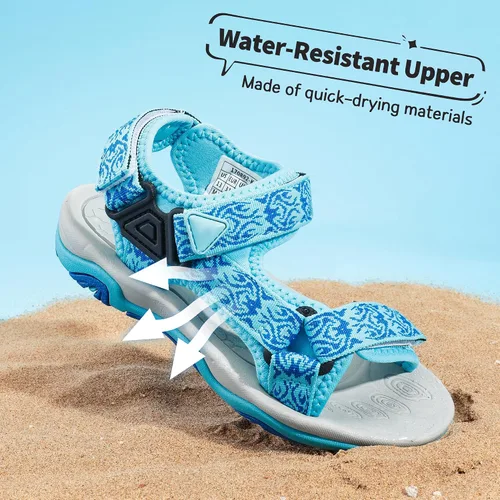 Miniatura 5 de DREAM PAIRS Sandalias de verano para niños, ligeras y ajustables (para niños y niñas, grandes y pequeños).