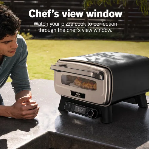 Miniatura 8 de Horno de pizza artesanal Ninja al aire libre, de 12 pulgadas, pizza en 3 minutos, napolitana, masa fina, estilo Nueva York y Chicago, personalizado