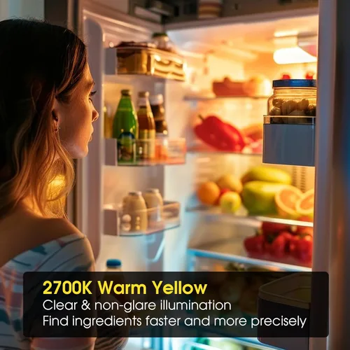 Miniatura 2 de LED Refrigerator Light Bulb 2 Pack，Soft White 2700K 120V 40W Equivalent Appliance Bulb，A15 5W E26 Base Waterproof Fridge Light Bulbs for Freezer