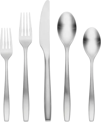Miniatura 6 de Cambridge Silversmiths Averie - Juego de cubiertos de satén negro de 20 piezas, servicio para 4