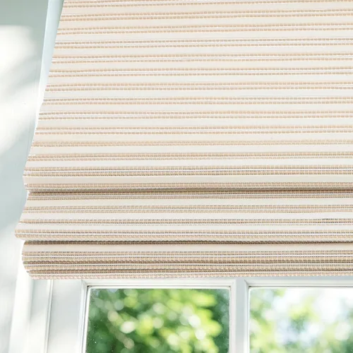 Miniatura 16 de Persianas Romanas de Bambú Inalámbricas, Persianas para Ventanas, Persianas de Madera Tejida Personalizadas para Ventanas Interiores, Puertas