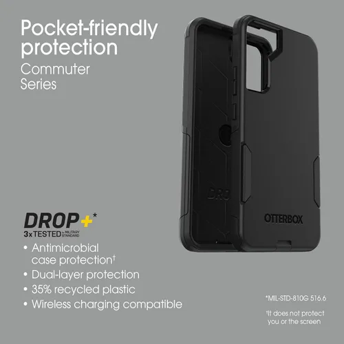 Miniatura 4 de OtterBox Funda para Galaxy S22+ Commuter Series - Rock Skip Way, delgada y resistente, apta para bolsillo, con protección de puerto, color azul