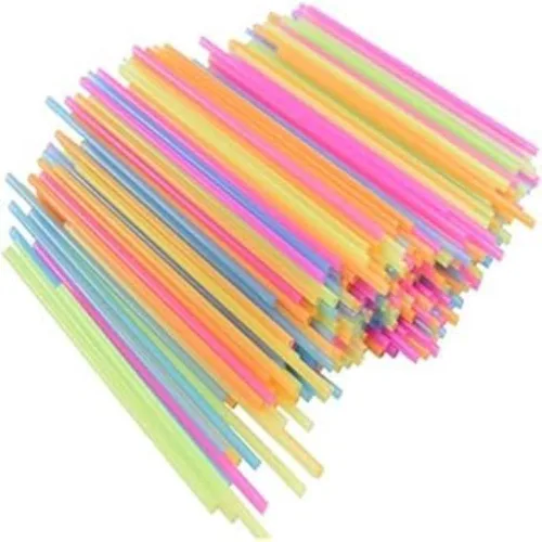Neón mini pajitas para sorber – agitadores de plástico para cóctel y café de 5 pulgadas – 300 pajitas Neón - 300 pajitas