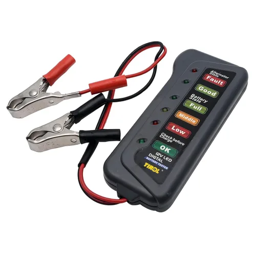 Maso Probador de batería y alternador de coche de 12 V - Prueba el estado de la batería y la carga del alternador (probador)