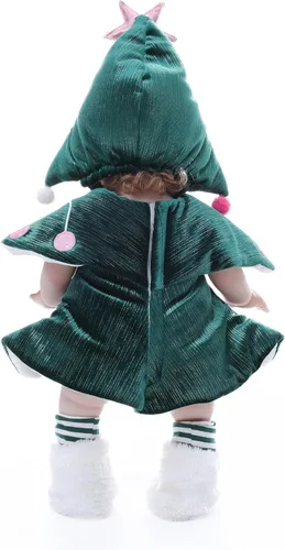 Miniatura 8 de Muñecas de bebé, 18 pulgadas realista Reborn Full Vinyl Baby Doll con pelo rizado, detalles realistas pintados a mano y atuendo acogedor para niñas