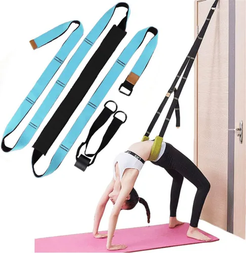 Miniatura 14 de Correa de estiramiento de yoga, fitness, correa de estiramiento de flexibilidad de puerta, mejora la flexibilidad de la pierna, cintura y espalda