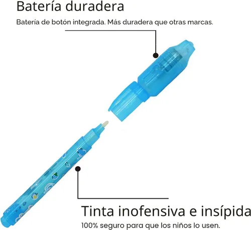 Miniatura 5 de VOVRU Bolígrafo de tinta invisible, 24 unidades, bolígrafo espía con luz UV, marcador mágico para mensajes secretos y fiestas de cumpleaños