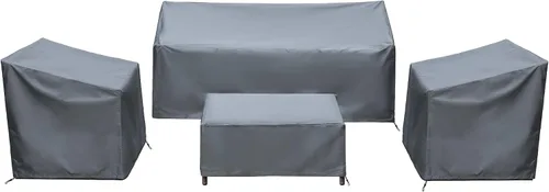 Miniatura 15 de Fundas para Muebles de Patio, Funda para Muebles de Exterior Impermeable, Fundas de Juego de Muebles de Patio para Juego de Conversación al Aire