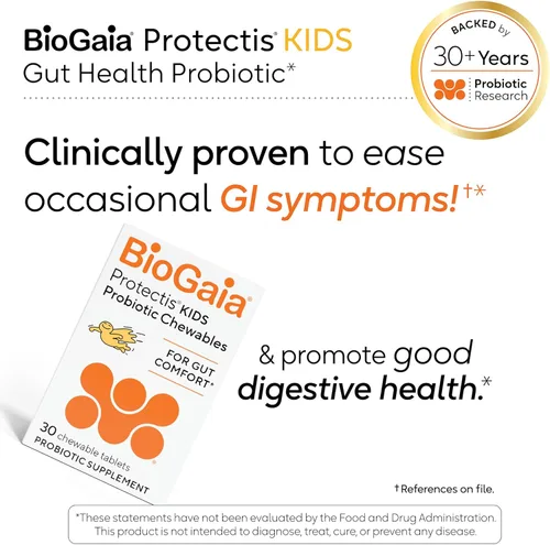 Miniatura 3 de BioGaia Protectis Kids Probiótico para mayores de 3 años Alivia problemas digestivos ocasionales y promueve la regularidad Sin alérgenos
