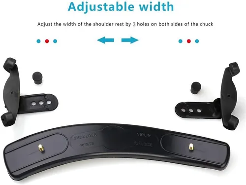 Miniatura 8 de NANYI – Reposa-hombros plegable y ajustable para violín tamaño 4/4 y 3/4, tipo universal, piezas de violín suaves, seguras, fáciles de usar, esponja