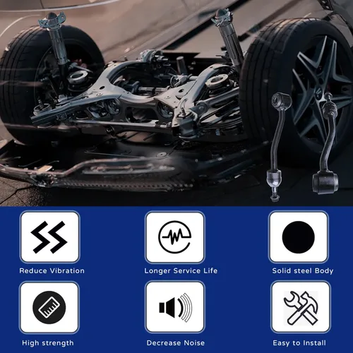 Miniatura 3 de 2 paquetes de kit de enlace de barra estabilizadora Compatible con Jeep TJ 1997-2006, enlace de barra antivuelco delantera Compatible con Jeep