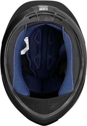 Miniatura 9 de Casco de motocicleta de cara completa para adultos con aprobación DOT, casco de bicicleta de calle negro y ligero aerodinámico para hombres