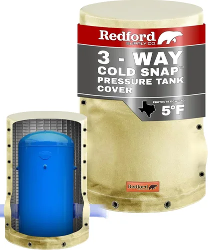 Miniatura 8 de Redford Supply Co. Cold Snap - Cubierta para tanque de presión de agua con apertura de 3 vías, resistente a la intemperie, aislada