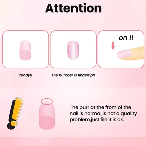 Miniatura 2 de Uñas postizas ovaladas cortas a presión para el día de Navidad, Aucenix Home DIY Color Manicura sin esmalte, cubierta completa con adhesivo