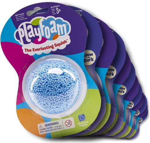 Educational Insights Playfoam Classic & Glow in the Dark Jumbo Pod, juego de 12, juguete sensorial, relleno de cesta de Pascua para niños y niñas, a