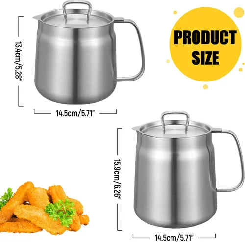 Miniatura 3 de Fenteer Olla de acero inoxidable para freidora, cesta antiadherente para papas fritas, olla pequeña para anillos de cebolla, restaurante, picnic