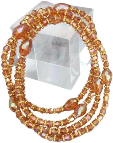 Miniatura 15 de Cuentas de cintura africana elásticas hechas a mano, colección Radiance, cuentas de cintura brillantes lujosas y elegantes