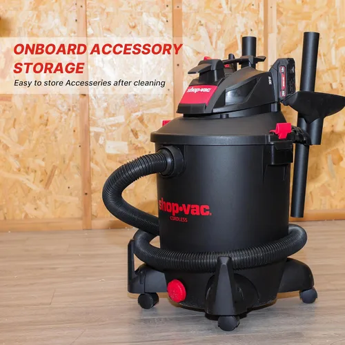 Miniatura 2 de Shop-Vac 5430031 Aspiradora inalámbrica húmeda/seca de 10 galones y 20 V con manguera de 1.5 pulgadas x 7 pies, incluye (2) varitas de extensión