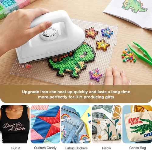 Miniatura 4 de Mini plancha para ropa, plancha de viaje, pequeña máquina eléctrica de prensa de calor para manualidades de camisetas, plancha portátil para casa
