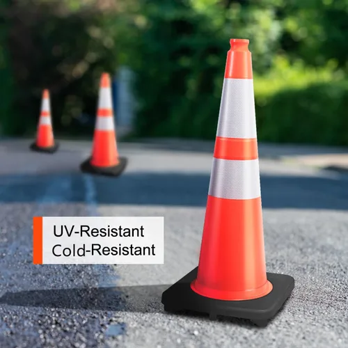 Miniatura 4 de (Paquete de 8) BESEA Conos de Seguridad de Tráfico de 28 pulgadas Naranja Conos de Estacionamiento de Carretera Cono de Construcción de Servicio