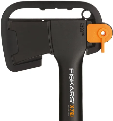 Miniatura 7 de Hacha de cortar Fiskars XS X7, incluye estuche de almacenamiento y transporte, longitud: 35.5 cm, revestimiento antiadherente, hoja de acero de alta