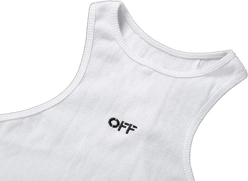 Miniatura 5 de Camiseta sin mangas acanalada con espalda cruzada y cuello halter para mujer