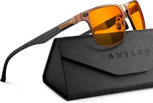 Miniatura 25 de ANYLUV Blue Light Glasses Men, Carbon Fiber Working Blue Light Blocking Glasses Relieve Eyestrain for Men Women