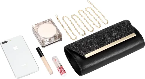 Miniatura 5 de Bolso de mano dorado, bolsos de mano dorados para mujer, para noche, boda, cóctel, fiesta, bolsa de noche, bolso cruzado de hombro..