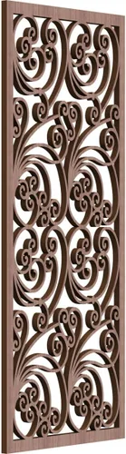 Miniatura 41 de 9 3/8"W x 24 3/8"H x 1/4"T Marilla Decorativos Paneles de Pared de Madera Calado, Abedul