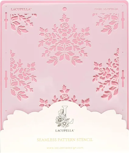 Miniatura 9 de Lacupella Plantilla de decoración de pasteles para pastel alto de crema de mantequilla, glaseado real, ganache, pintura, aerógrafo (ARRO)