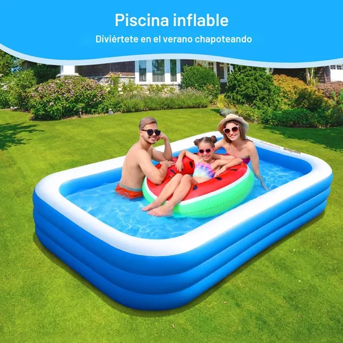 Miniatura 5 de Sumbee Piscina inflable para niños de 4 a 8 a 12 años y adultos, 120 x 72 x 22 pulgadas con PVC grueso, 306 galones, piscina rectangular grande