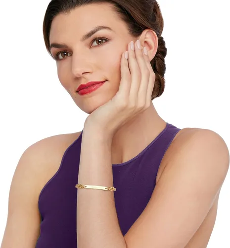 Miniatura 2 de Ross-Simons Italian 14kt Yellow Gold Personalized Id Bracelet