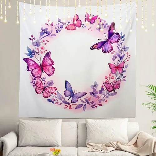 Miniatura 116 de Shrahala Tapiz de pared con paisaje de lago de otoño, bosque amarillo, para colgar en la pared, tapiz grande, decoración de fibra de poliéster