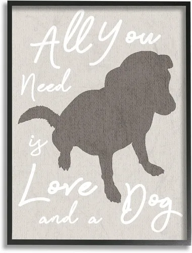 Miniatura 11 de Stupell Industries All You Need is Love and a Dog - Placa de pared artística, fabricada con orgullo en Estados Unidos