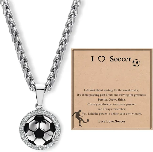 Miniatura 9 de Collar con colgante deportivo para hombres, mujeres, adolescentes, fútbol, baloncesto, béisbol, fútbol, deportes, regalos para fanáticos del
