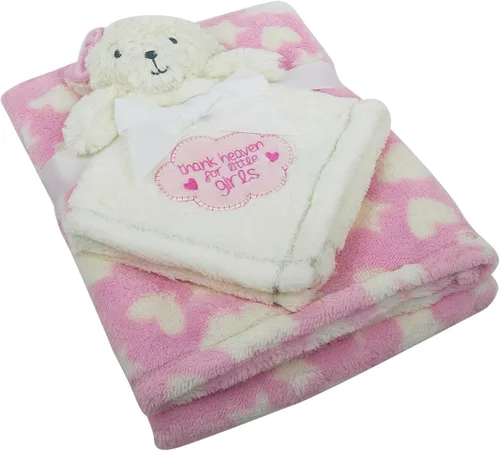 Miniatura 14 de Baby Gear Manta suave de bebé para niña, manta de felpa recién nacida para bebé 30x40 con estampado de flores