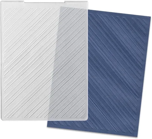ALIBBON Carpetas diagonales de plástico con rayas para hacer tarjetas, carpetas de relieve de fondo a rayas para álbumes de recortes, carpetas de