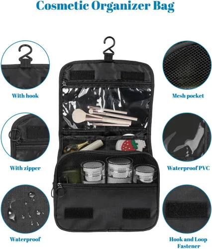 Miniatura 5 de Instraella Cubos de embalaje de compresión para maletas, juego de 11 cubos de embalaje con 3 cubos de embalaje compresibles, bolsa de maquillaje