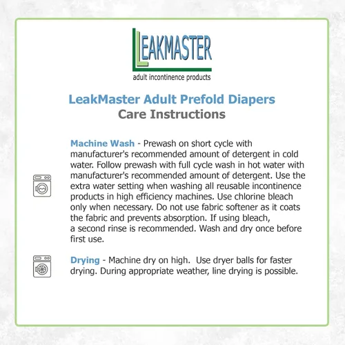 Miniatura 7 de LeakMaster Pañales de tela preplegados para adultos, tejido de gasa, 100% algodón, pañales reutilizables y lavables, suaves y duraderos