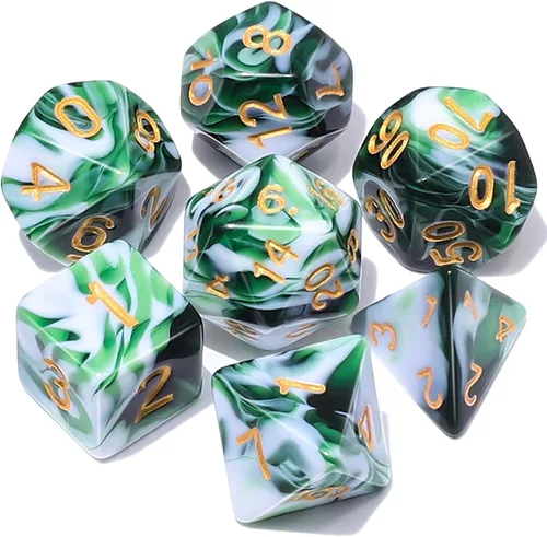 Miniatura 38 de CiaraQ DND - Juego de dados poliédricos con una bolsa de dados negra para juegos de mesa de rol D&D RPG MTG Rojo mezclado azul+purpurina